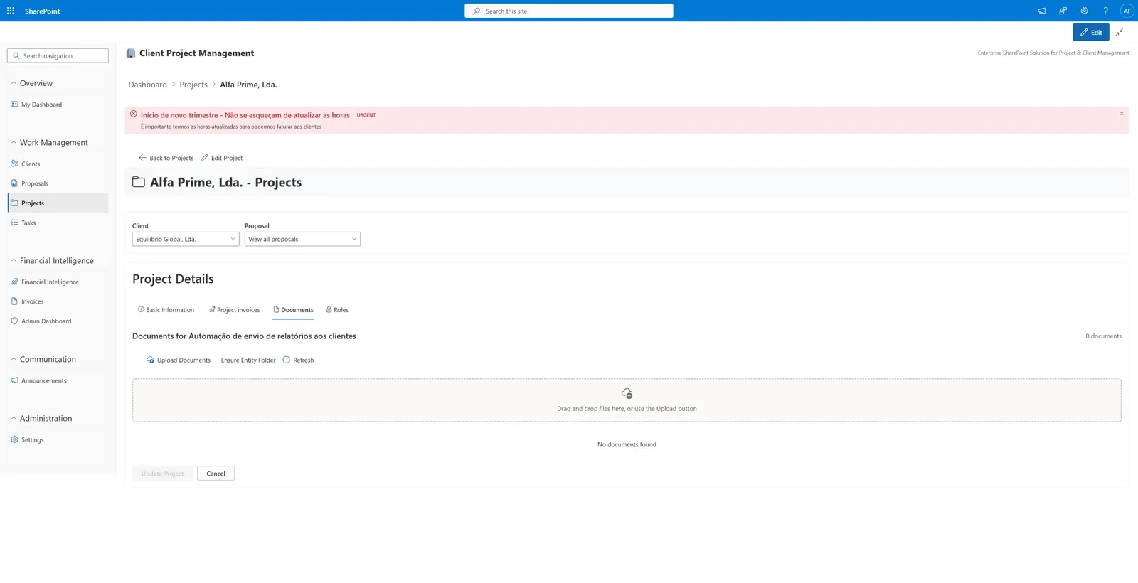 Project role assignment — Project Manager, Developer, Consultant